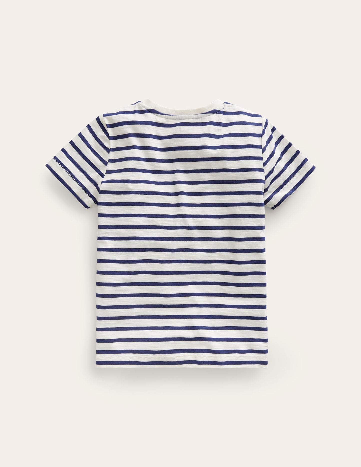 Boden Everyday Short Sleeve T-shirt - Ivory/College Navy