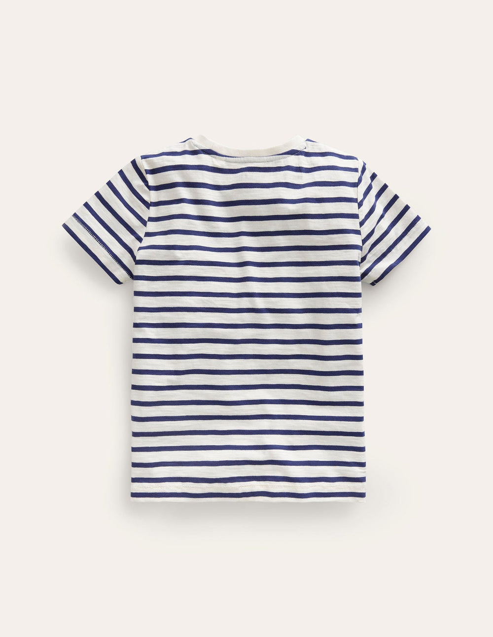 Boden Everyday Short Sleeve T-shirt - Ivory/College Navy