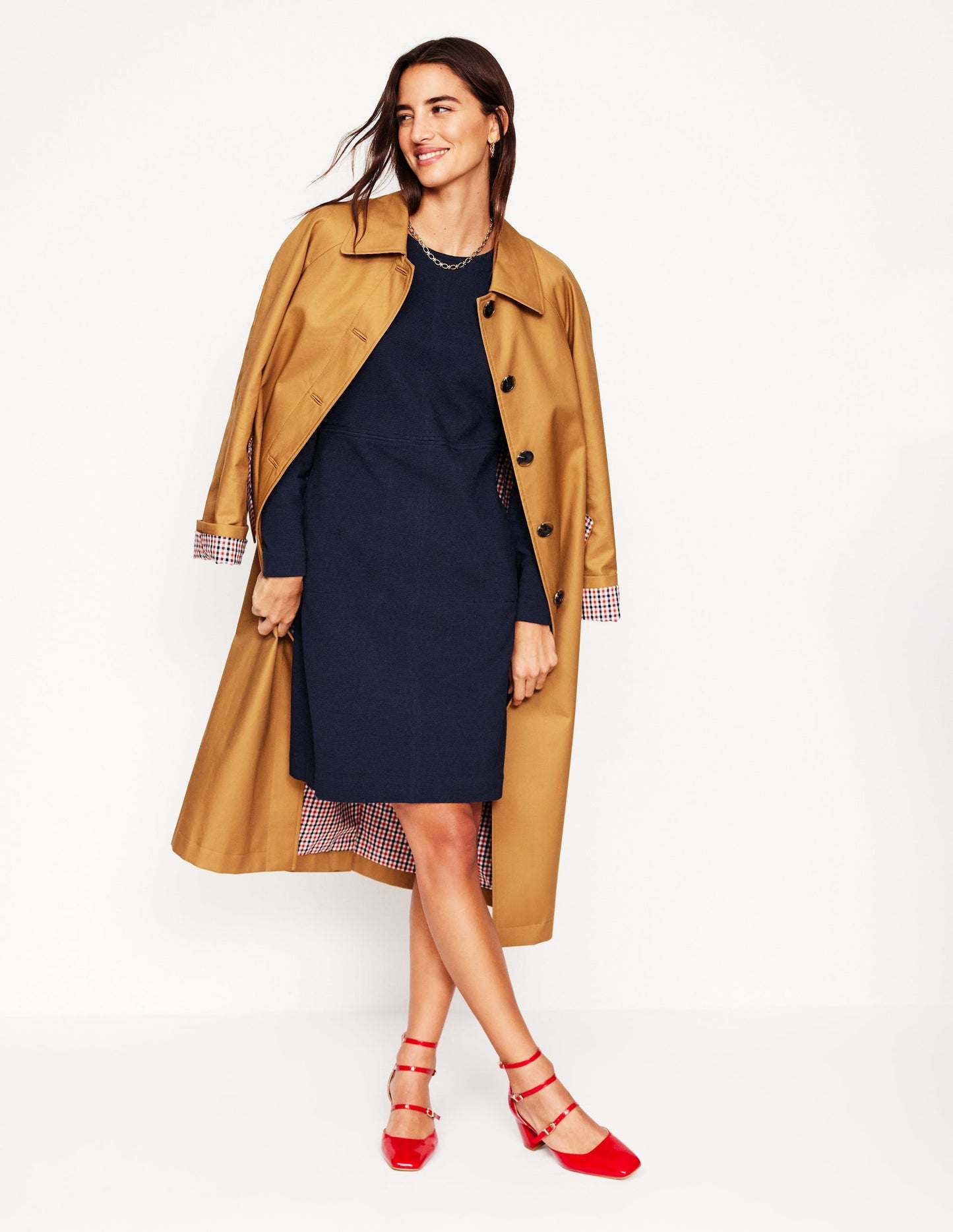 Boden Cornelia Ottoman Dress - Navy