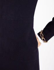 Boden Cornelia Ottoman Dress - Black