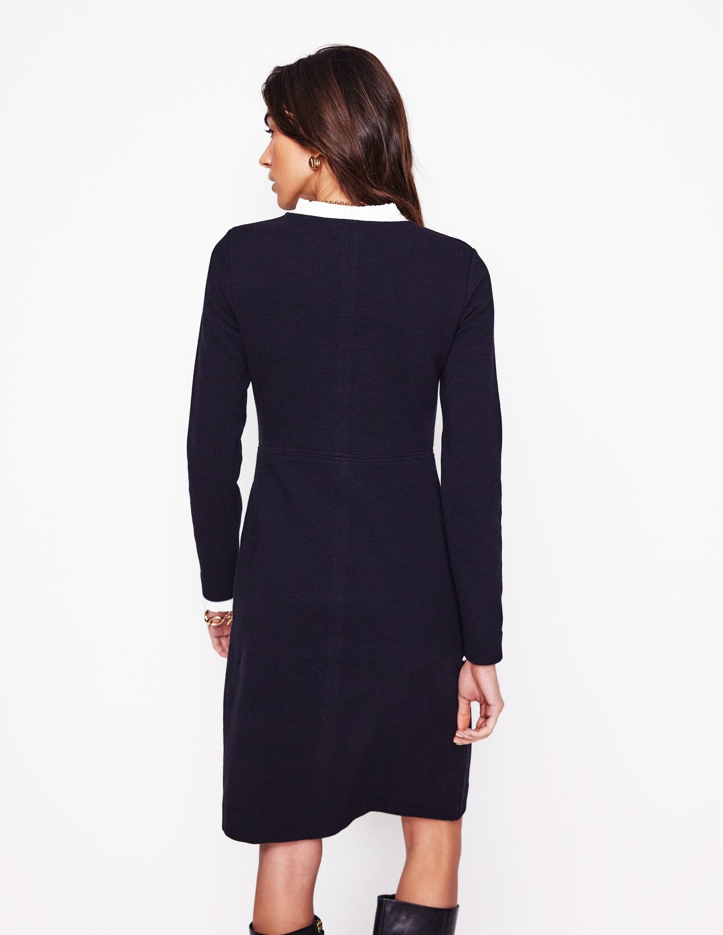Boden Cornelia Ottoman Dress - Black