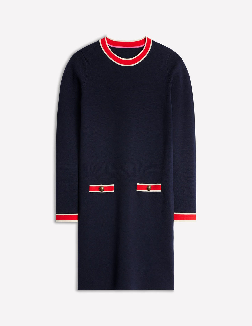 Boden Holly Knitted Shift Dress - Navy
