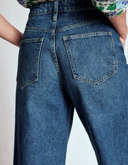 Boden High Rise Straight Crop Jeans - Mid Vintage