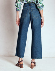 Boden High Rise Straight Crop Jeans - Mid Vintage