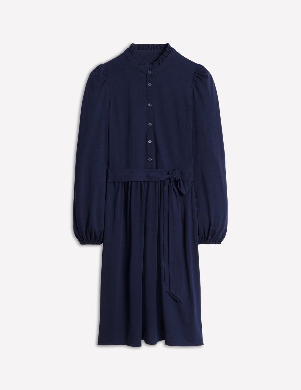 Boden Willow Frill Short Shirt Dress - Navy
