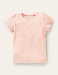 Boden Short Sleeve Pointelle Top - Provence Dusty Pink