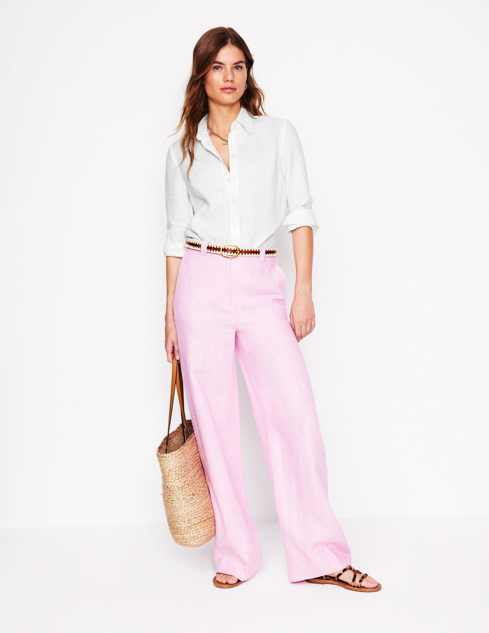 Boden Sienna Linen Shirt - White