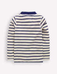 Boden Sun Safe Breton Rash Vest - College Navy/ Ivory Stripe