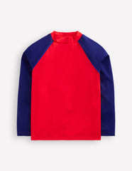 Boden Colour Block Rash Vest - Poppy Red