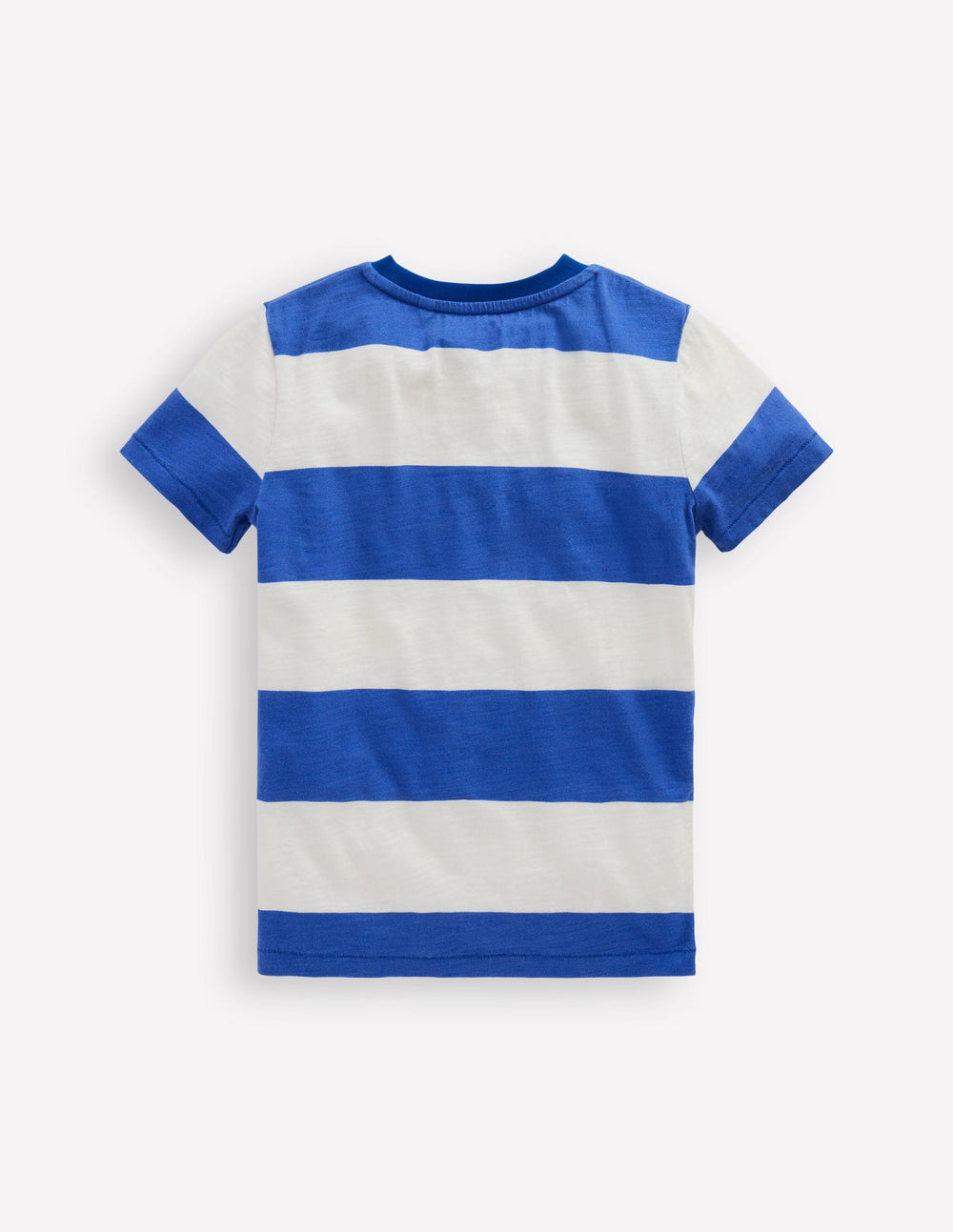 Boden Everyday Short Sleeve T-shirt - Bright Blue /Soft Ivory Stripe