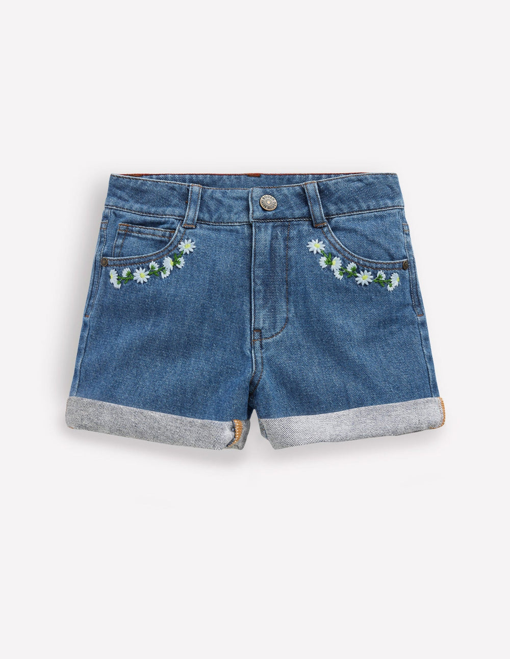 Boden Denim Shorts - Vintage Embroidered Daisy