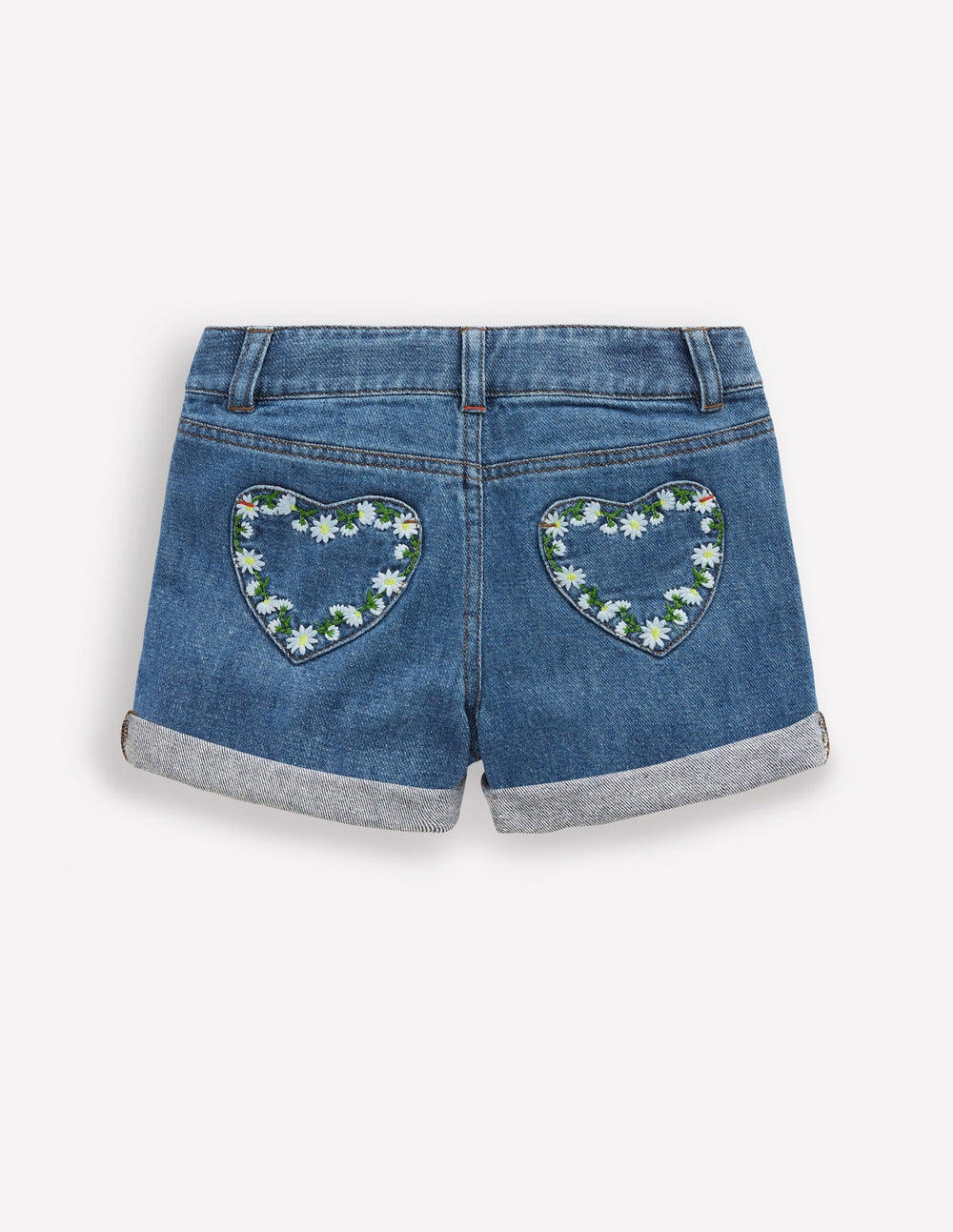 Boden Denim Shorts - Vintage Embroidered Daisy
