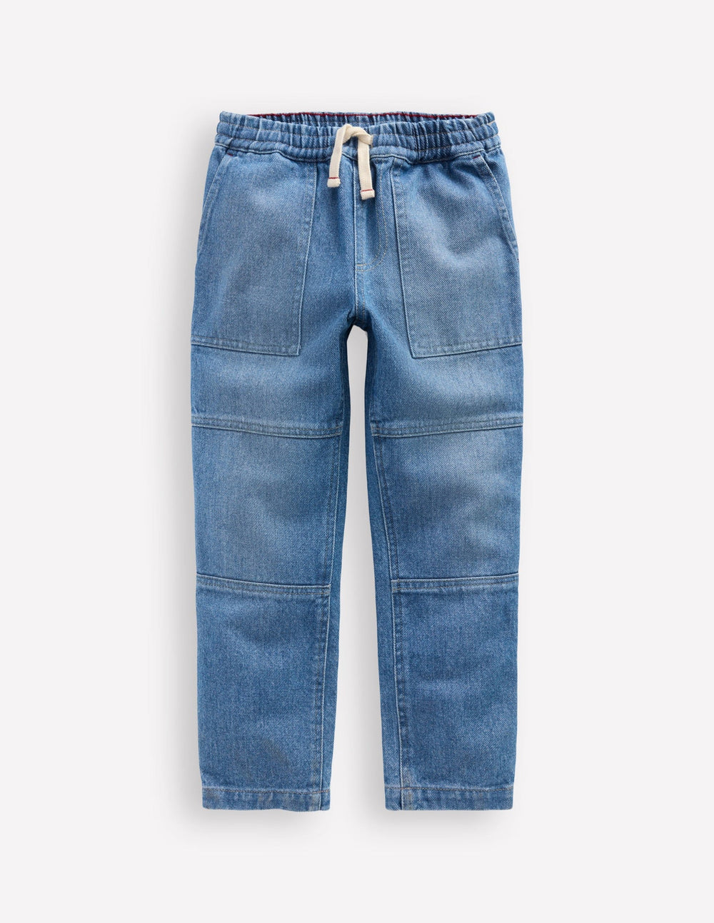 Boden Warrior Knee Jeans - Mid Blue Wash