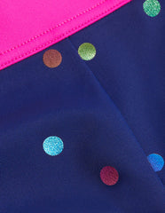 Boden Patterned Swim Shorts - Navy Rainbow Confetti Spot