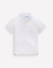 Boden Piqué Polo Shirt - White