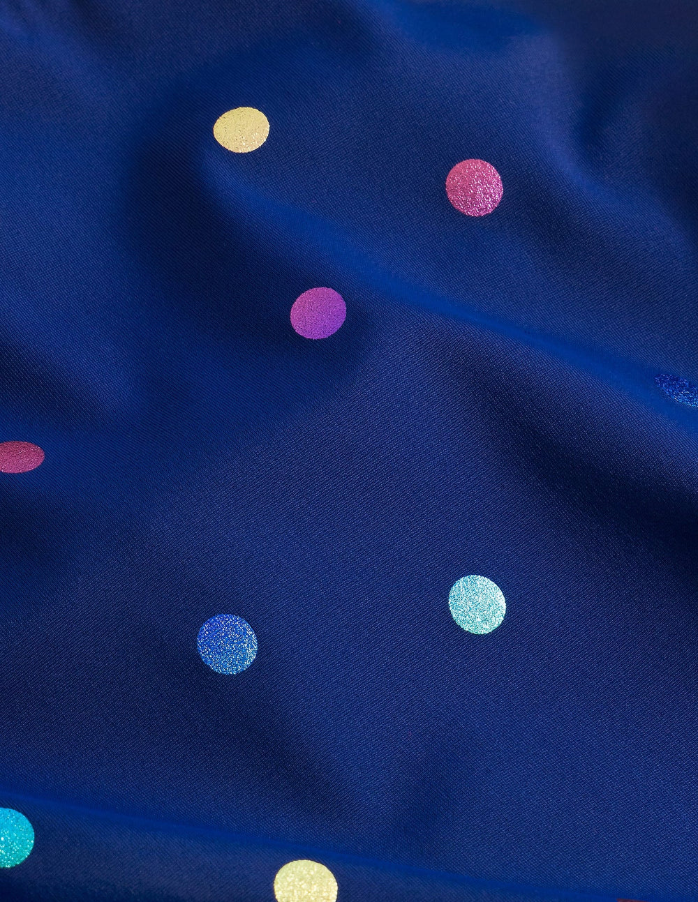Boden Cross - back Printed Swimsuit - Navy, Rainbow Foil Confetti