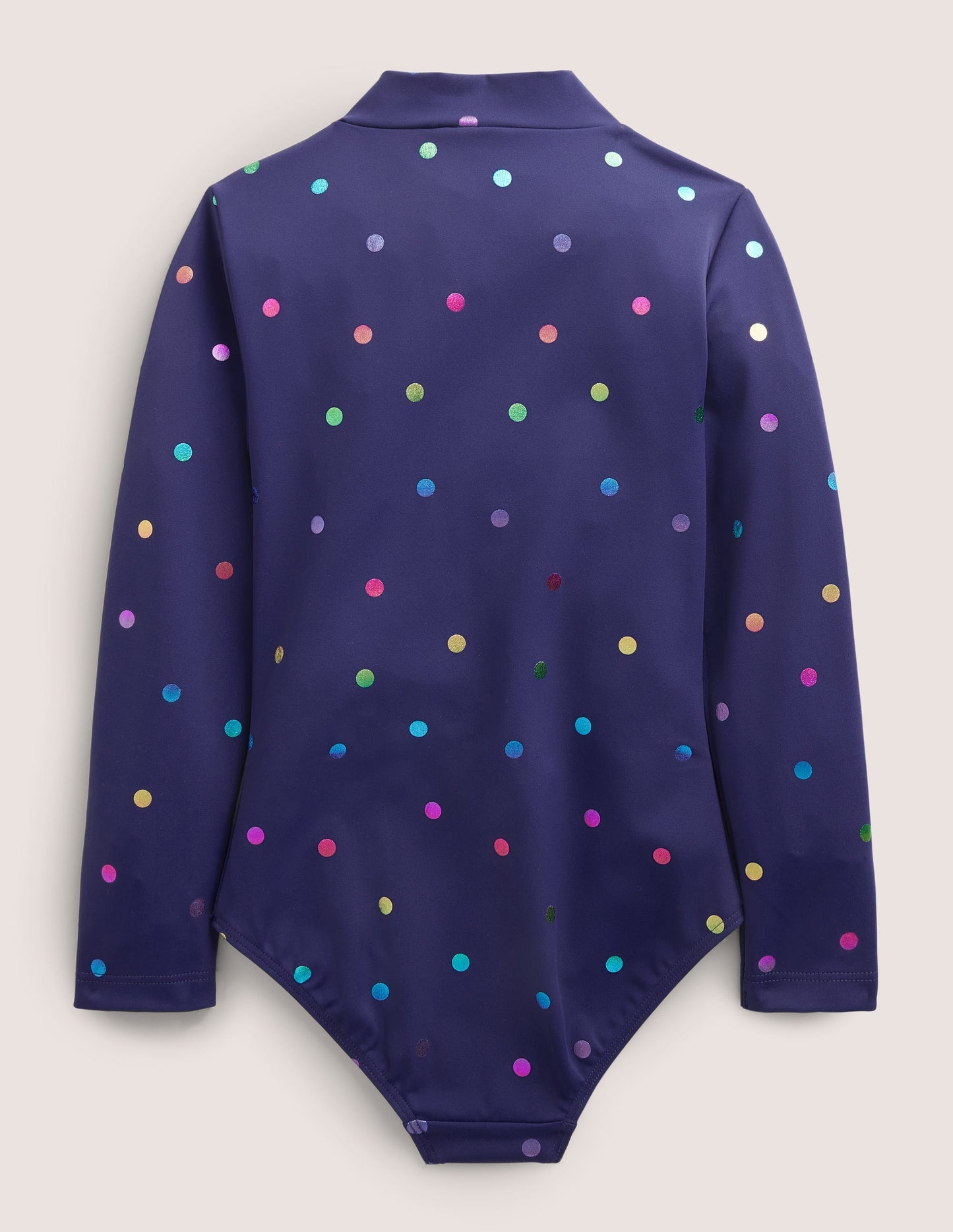 Boden Long - Sleeved Swimsuit - Navy Rainbow Confetti Spot