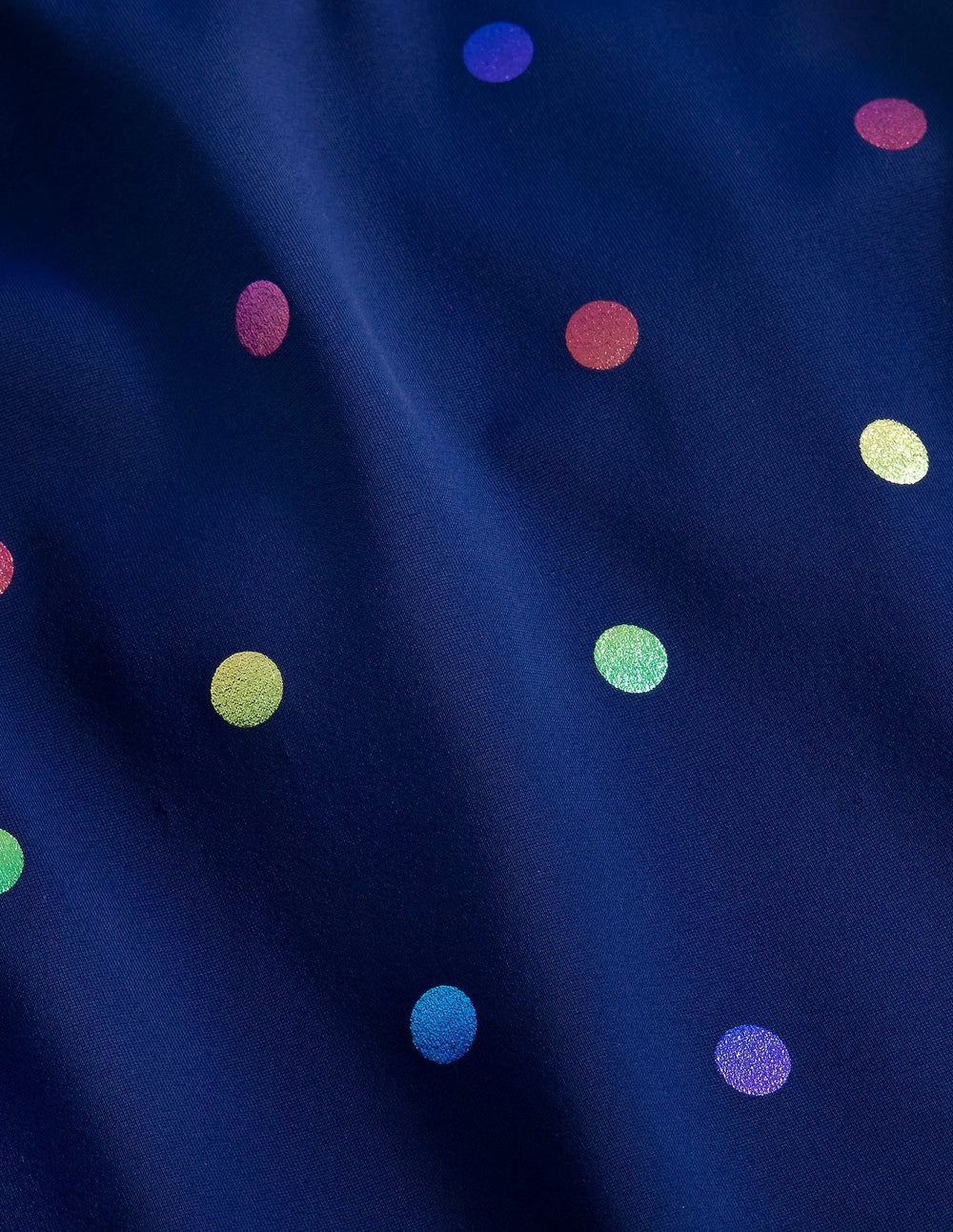 Boden Cross - back Tankini Top - Navy Rainbow Confetti Spot