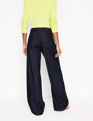 Boden Mid Rise Fluid Denim Pants - Indigo Rinse