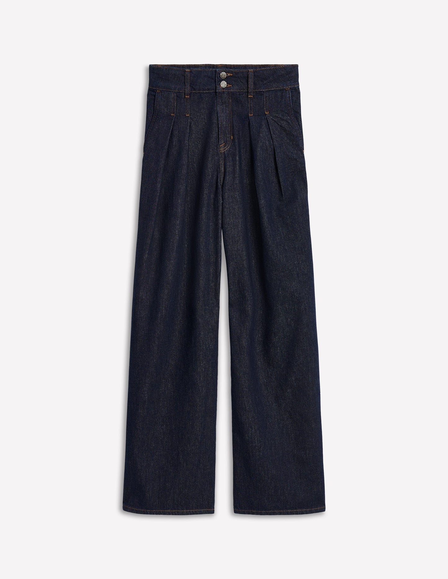 Boden Mid Rise Fluid Denim Pants - Indigo Rinse