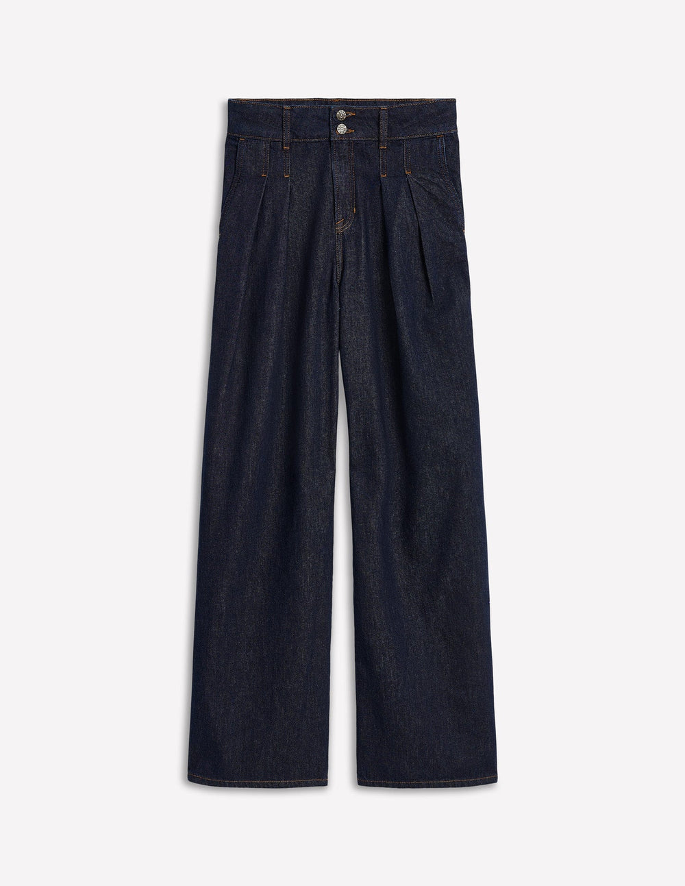 Boden Mid Rise Fluid Denim Pants - Indigo Rinse