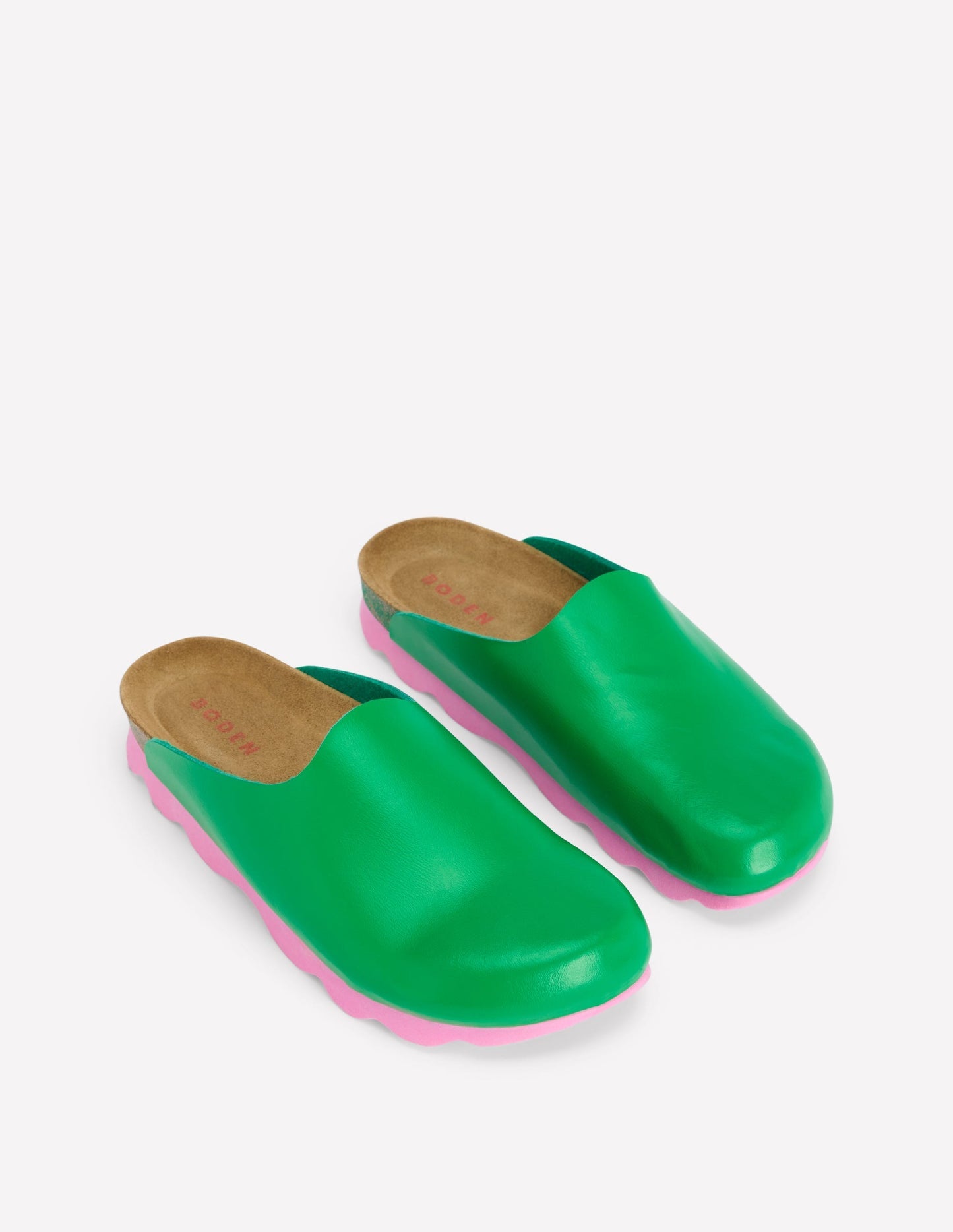 Boden Lyla Colour Block Clogs - Rich Emerald