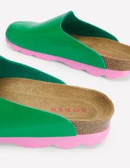 Boden Lyla Colour Block Clogs - Rich Emerald