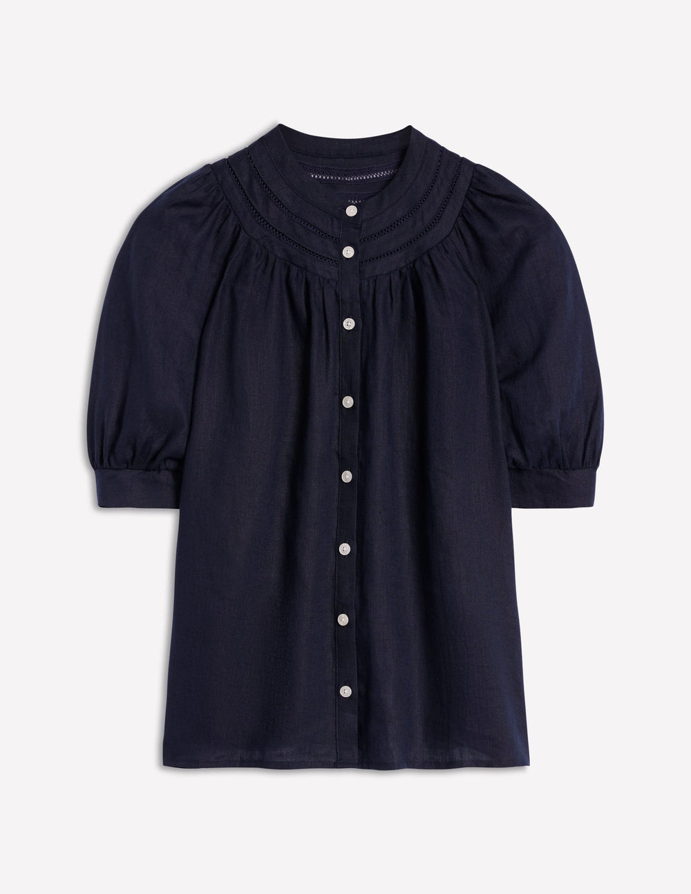 Boden Bea Linen Top - Navy