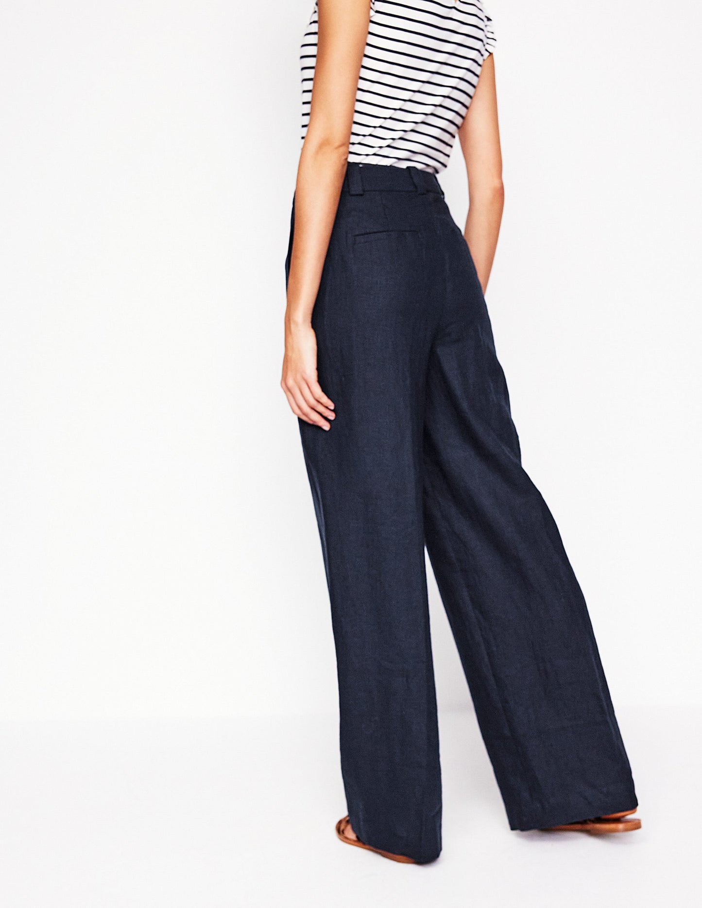 Boden Westbourne Linen Pants - Navy