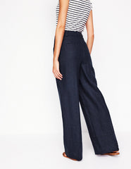Boden Westbourne Linen Pants - Navy