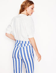 Boden Bea Linen Top - White