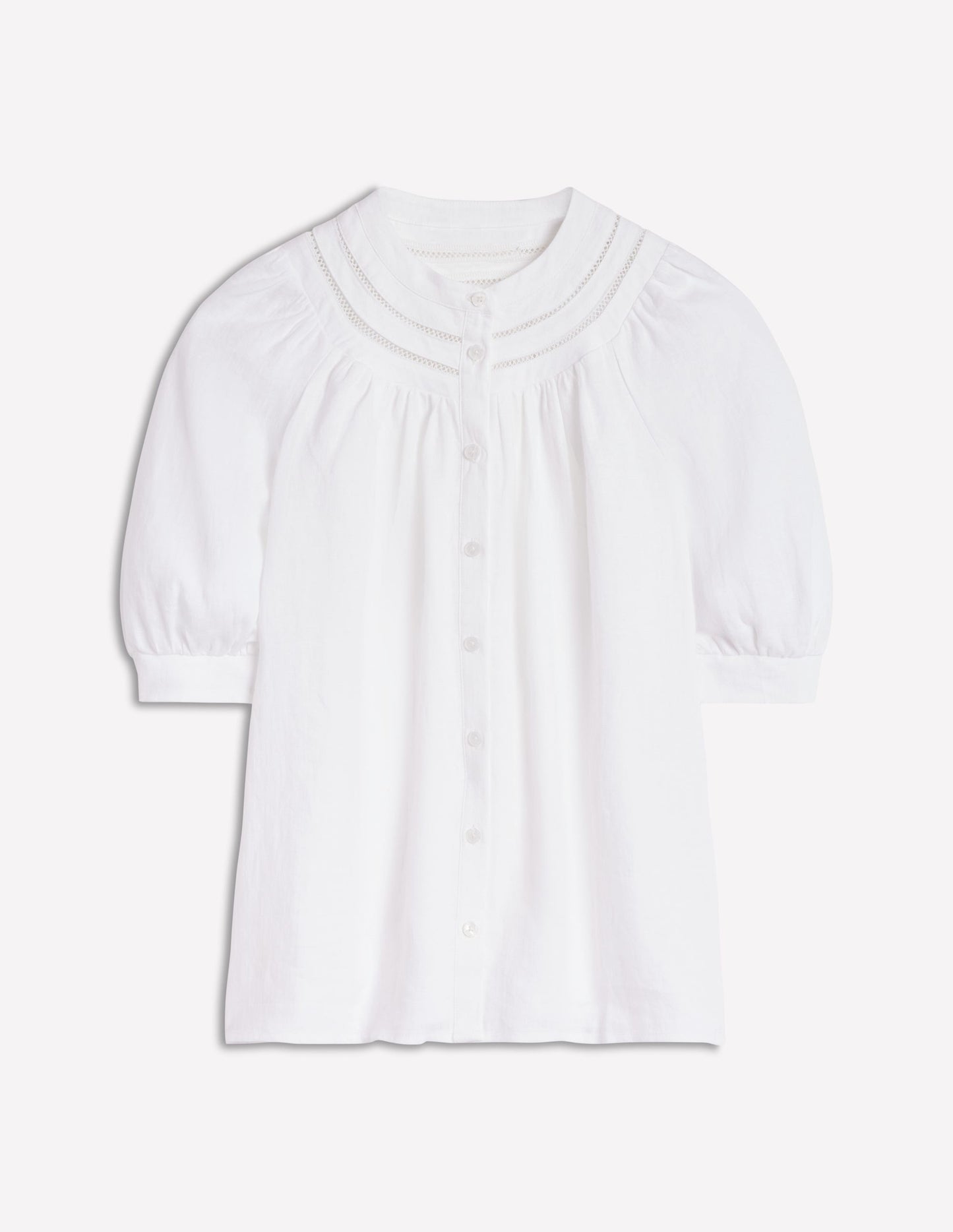 Boden Bea Linen Top - White