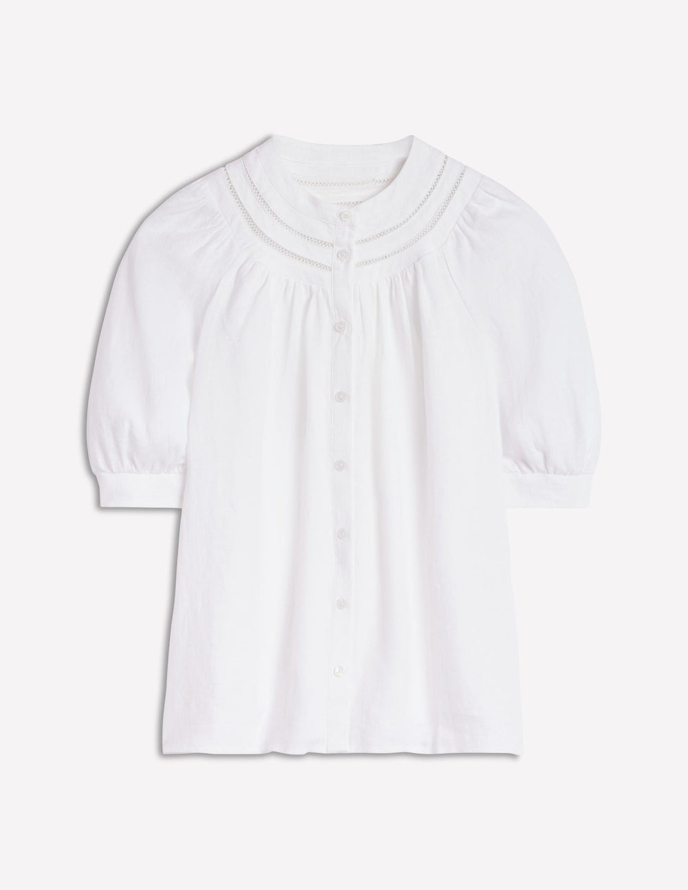 Boden Bea Linen Top - White