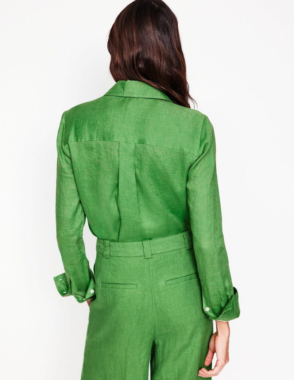 Boden Sienna Linen Shirt - Paradise Green