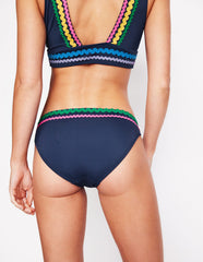 Boden Porto Bikini Bottoms - Navy Rik Rak