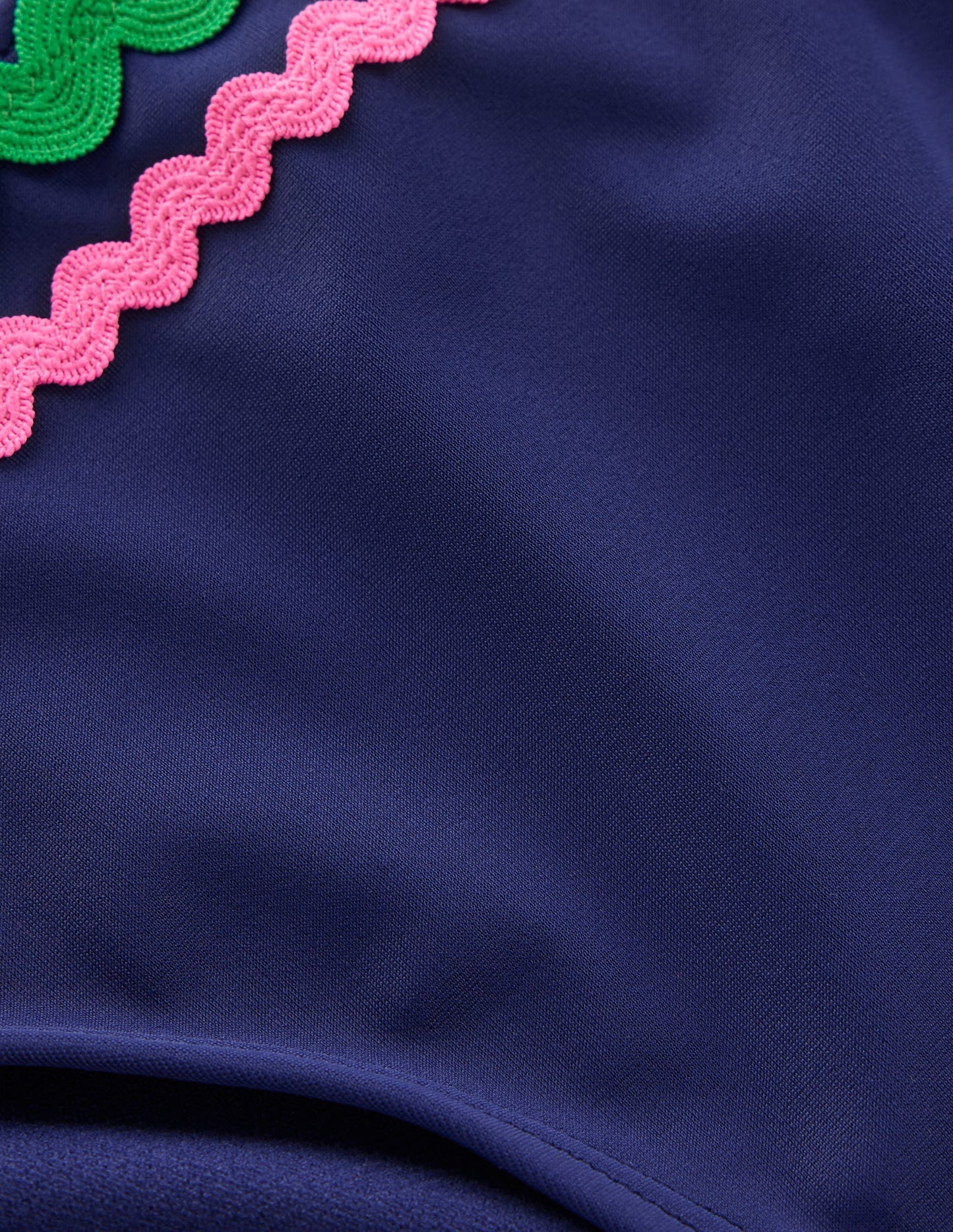 Boden Porto Bikini Bottoms - Navy Rik Rak