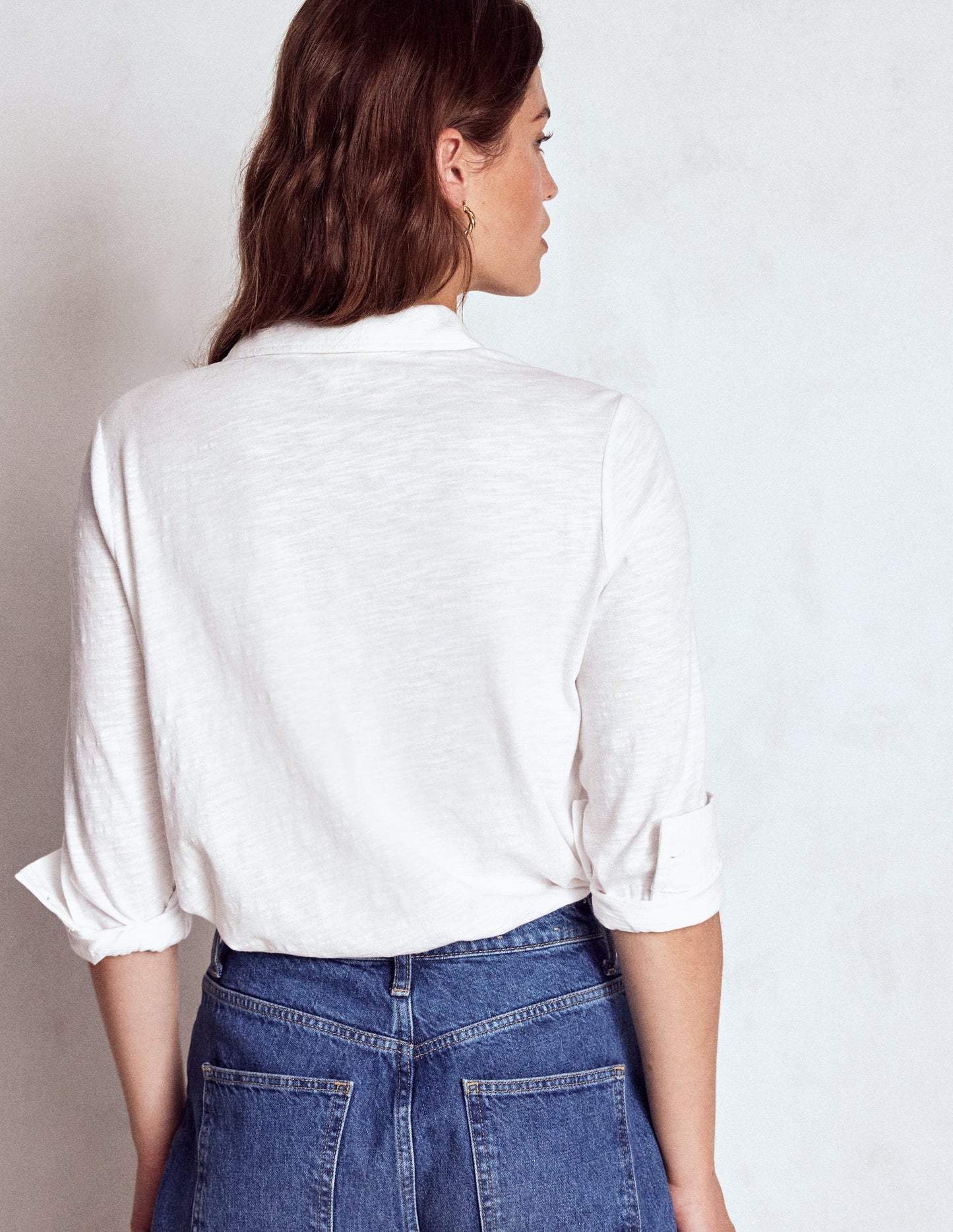 Boden Amy Jersey Shirt - White