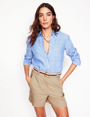 Boden Westbourne Linen Shorts - Oatmeal