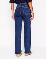 Boden High Rise Column Leg Jeans - Dark Vintage