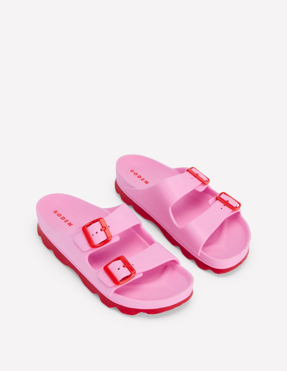 Boden Lyla Double Buckle Sliders - Soft Pink