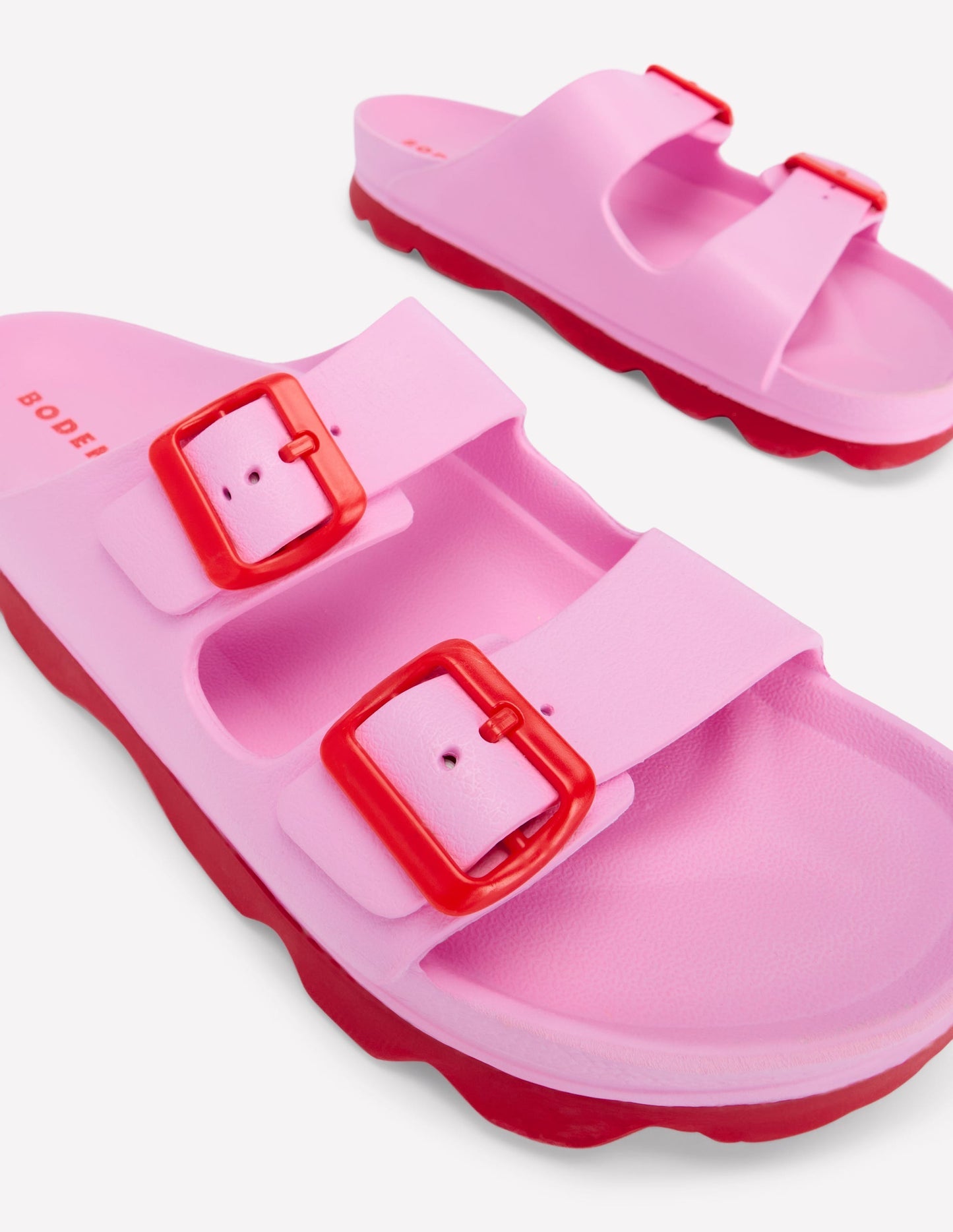 Boden Lyla Double Buckle Sliders - Soft Pink