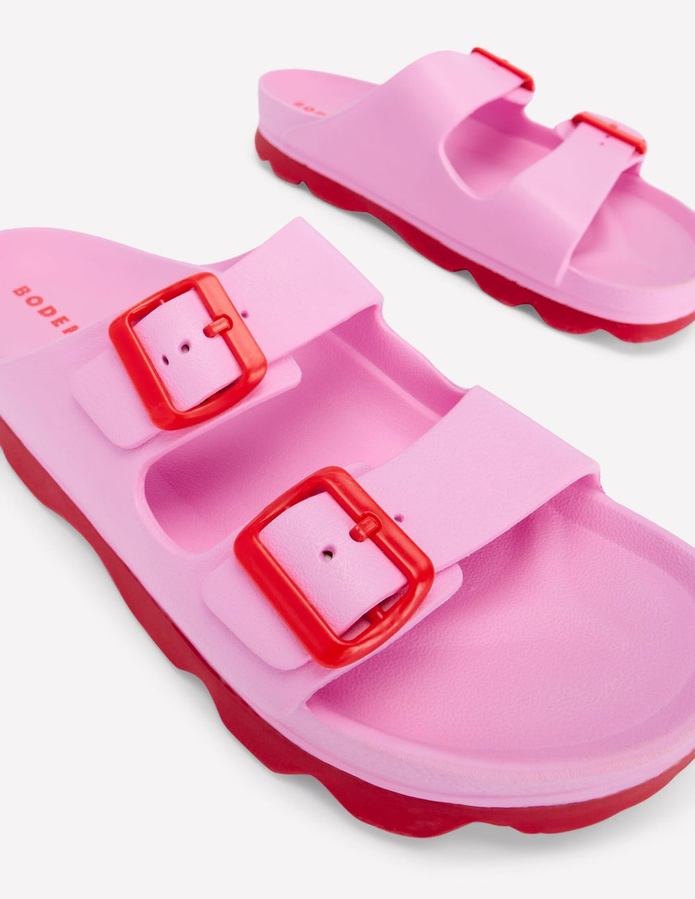 Boden Lyla Double Buckle Sliders - Soft Pink