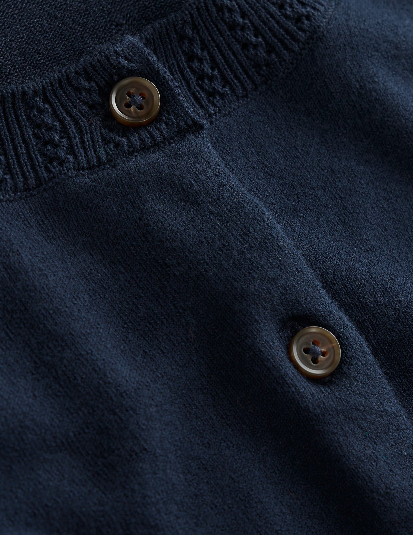 Boden Emilia Cotton Crew Cardigan - Navy