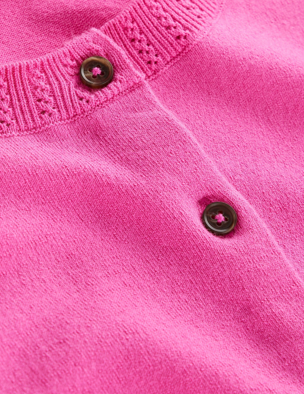 Boden Emilia Cotton Crew Cardigan - Tickled Pink