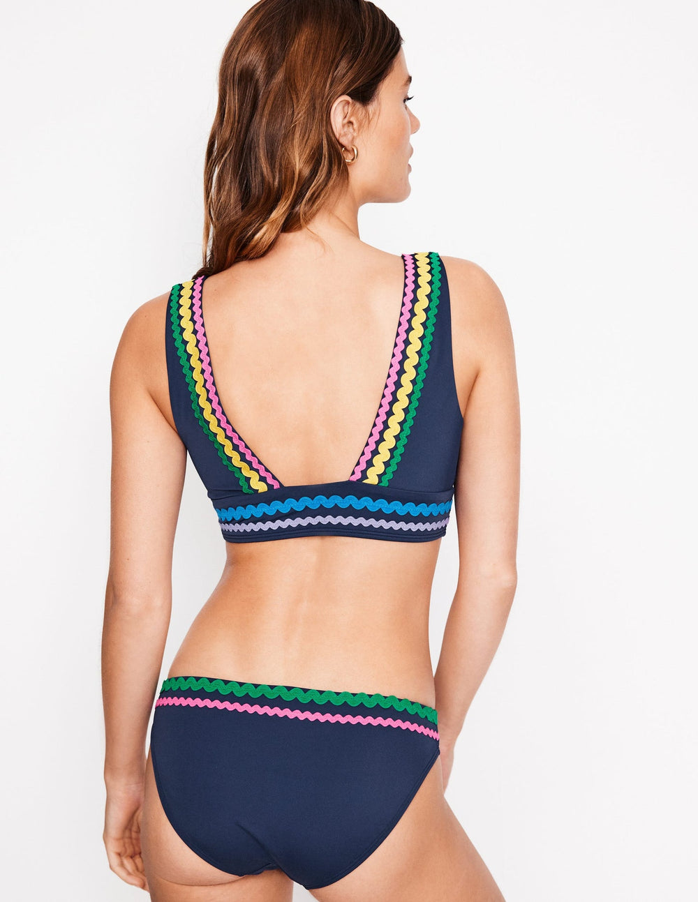 Boden Porto Bikini Top - Navy Rik Rak