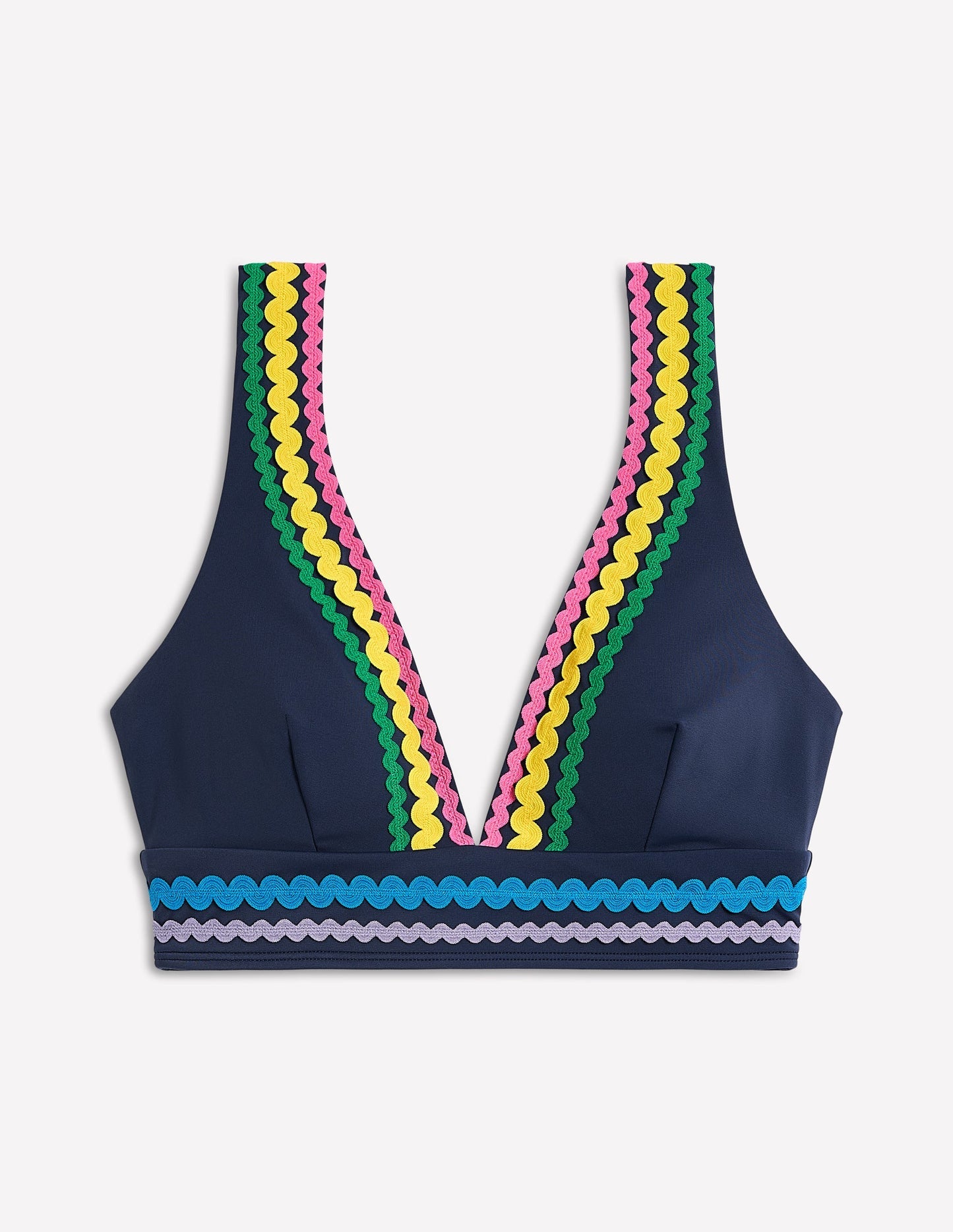 Boden Porto Bikini Top - Navy Rik Rak