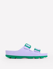 Boden Lyla Double Buckle Sliders - Lavender Purple