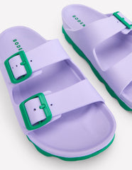 Boden Lyla Double Buckle Sliders - Lavender Purple