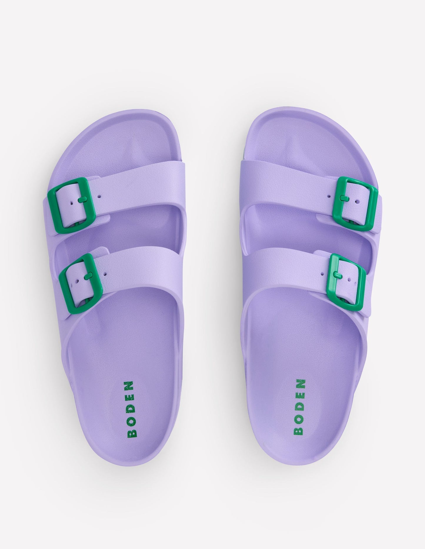 Boden Lyla Double Buckle Sliders - Lavender Purple