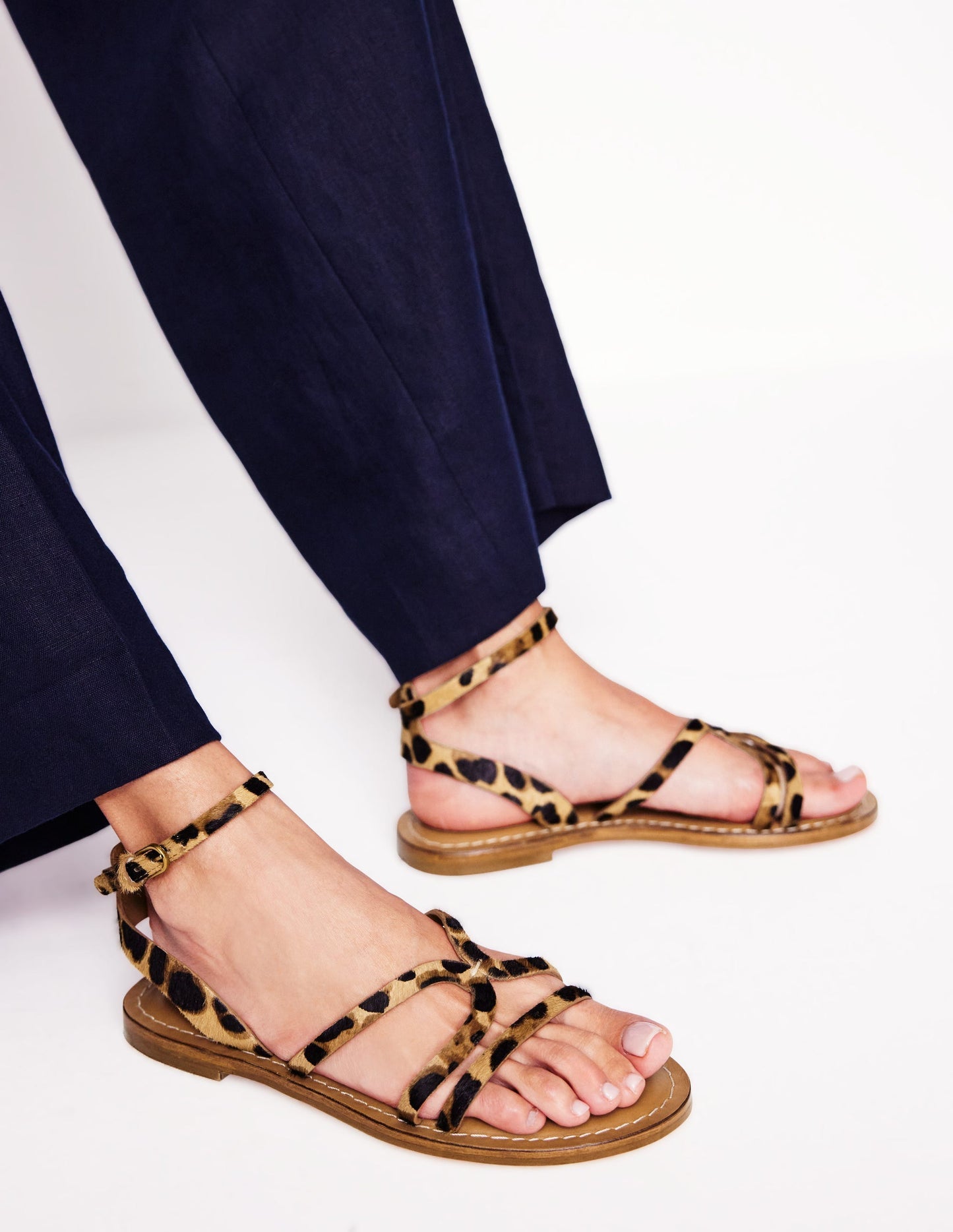 Boden Casual Flat Sandal - Leopard